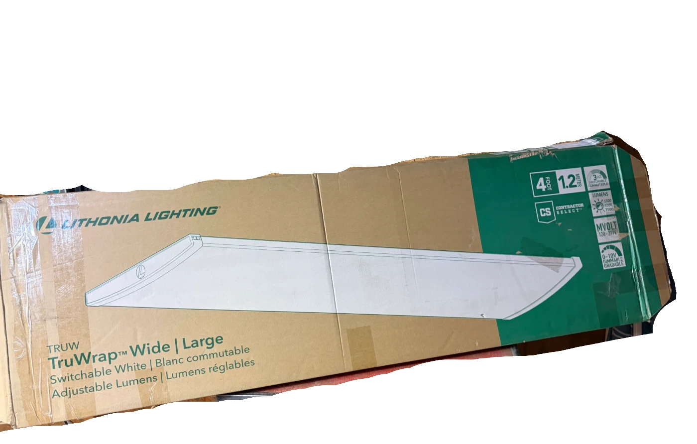 Lithonia Lighting TruWrap Wide Large LED Wraparound Light – White product photo 1